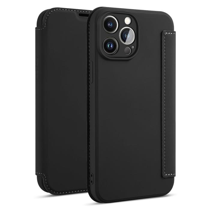 OEM - iPhone 14 Pro Plånboksfodral Liquid Silicone - Svart