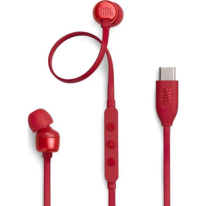 JBL - JBL In-Ear Hörlurar Trådbundna USB-C Tune 310C - Röd