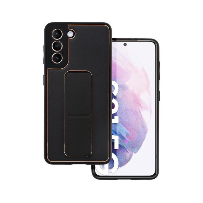 UTGATT1 - Forcell Galaxy S21 FE Skal Kickstand Läder - Svart