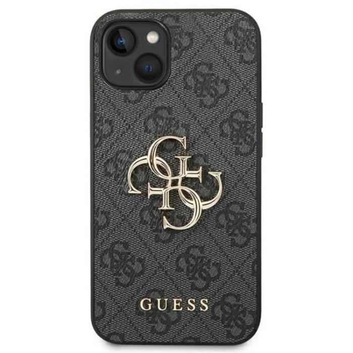Guess - GUESS iPhone 14 Skal 4G Big Metal Logo - Grå