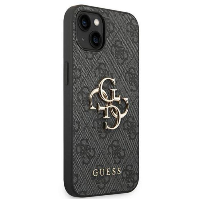 Guess - GUESS iPhone 14 Skal 4G Big Metal Logo - Grå