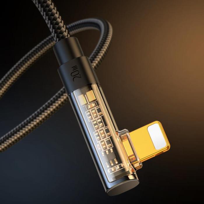Joyroom - Joyroom Angled USB-C till Lightning kabel 20W 1.2m - Svart