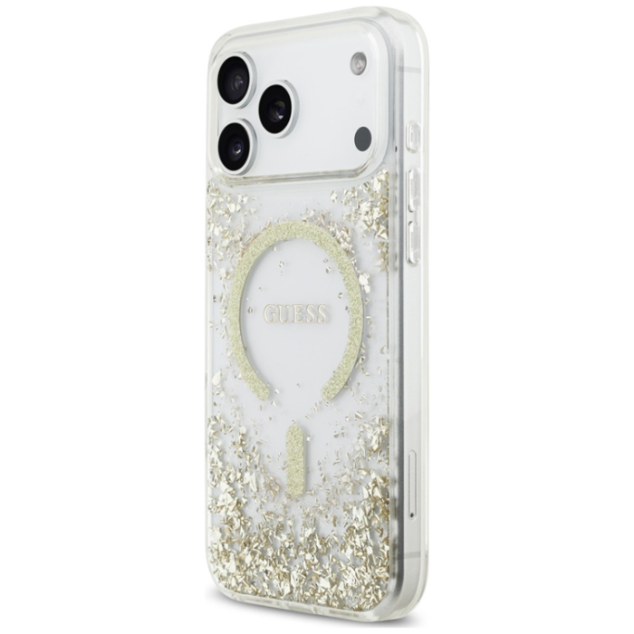 Guess - Guess Mobilskal För iPhone 18 Pro Max/17 Pro Max Magsafe Resin Bottom Glitter
