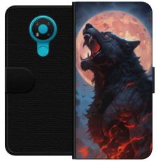 iSecrets - Plånboksfodral till Nokia 3.4 med Ylande varg