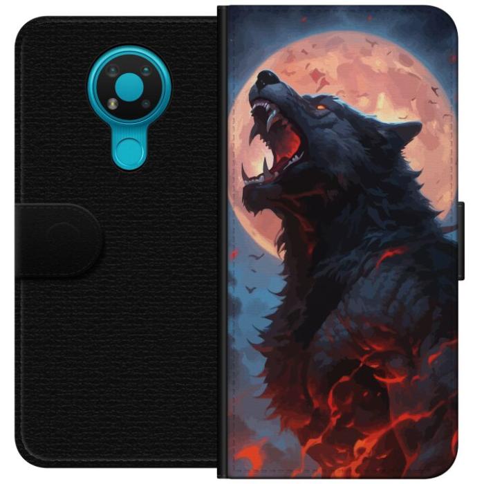 iSecrets - Plånboksfodral till Nokia 3.4 med Ylande varg