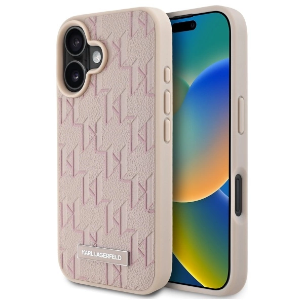 Karl Lagerfeld iPhone 16 Mobilskal MagSafe Hot Stamp - Rosa | 2353 | AlltMobil