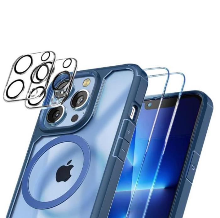Boom of Sweden - [6in1] Boom iPhone 13 Pro Skal - Kameralinsskydd - Härdat Glas - MagSafe Ring