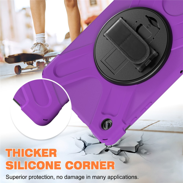 A-One Brand - Galaxy Tab A9 Plus Mobilskal Silikon Rotary Kickstand