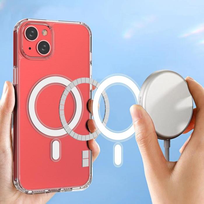 OEM - iPhone 15 Plus Mobilskal Magsafe Armored Gel - Transparent