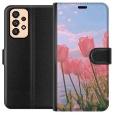 iSecrets - Plånboksfodral till Samsung Galaxy A33 5G med Rosa Tulpaner