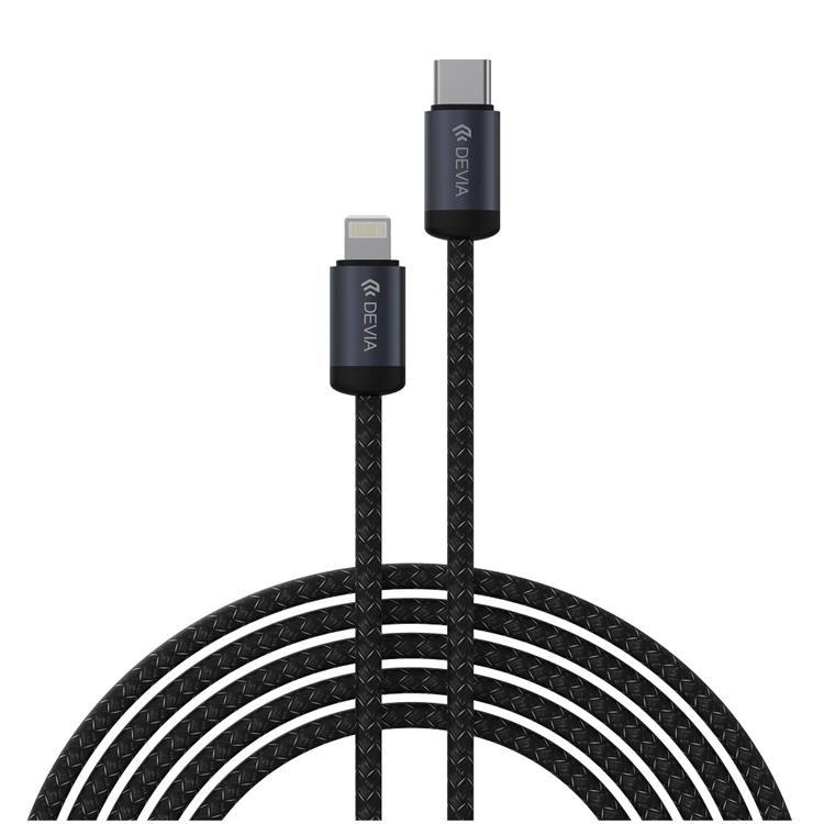 Devia USB-C Till Lightning 1m Kabel 27W 3A PD Gracious Svart | 3541 | AlltMobil