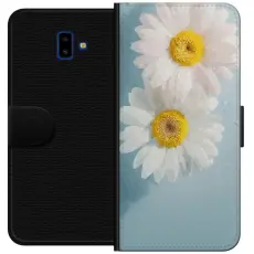 Gustaf - Pl&aring;nboksfodral till Samsung Galaxy J6+ med Sommarblommor