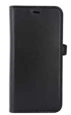 BUFFALO - BUFFALO &auml;kta l&auml;der iPhone 15 Pro Max Pl&aring;nboksfodral Magsafe 3 Slots - Svart