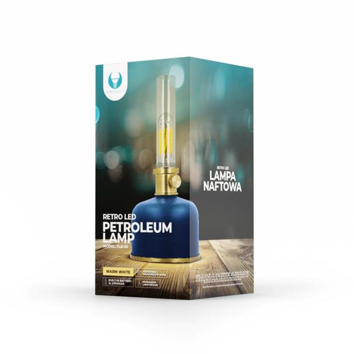 Forever Light - Forever Light Petroleum LED Lampa FLR-35 - Blå