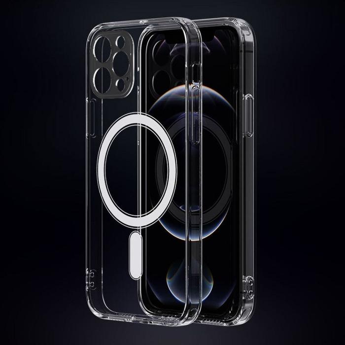 OEM - iPhone 12 Skal Clear Magsafe Hårdplast Transparant