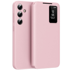 A-One Brand - Galaxy A56 5G Plånboksfodral View Window Läder - Rosa