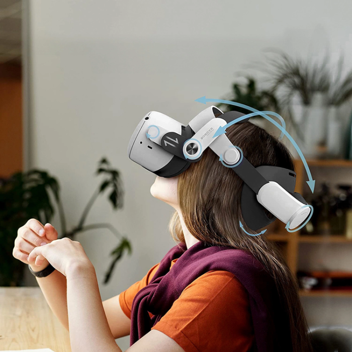 BoboVR - BoboVR Avlastningsrem för Meta Quest 2 VR-glasögon - Vit