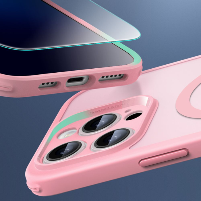 ESR - ESR iPhone 16 Pro Max Mobilskal Magsafe Classic Pro Set Halolock - Rosa