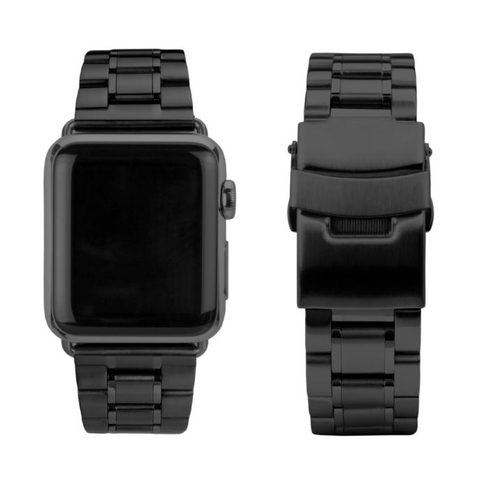 UTGATT5 - CASEual Apple Watch 42mm länkarmband av rostfritt stål - Svart