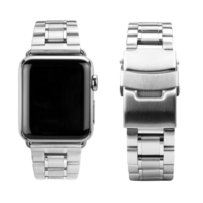 UTGATT5 - CASEual Apple Watch 42mm länkarmband av rostfritt stål - Silver