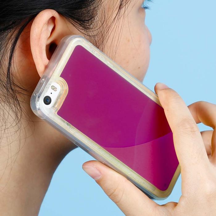 OEM - Liquid Neon Sand skal till iPhone 5/5s/SE - Violet