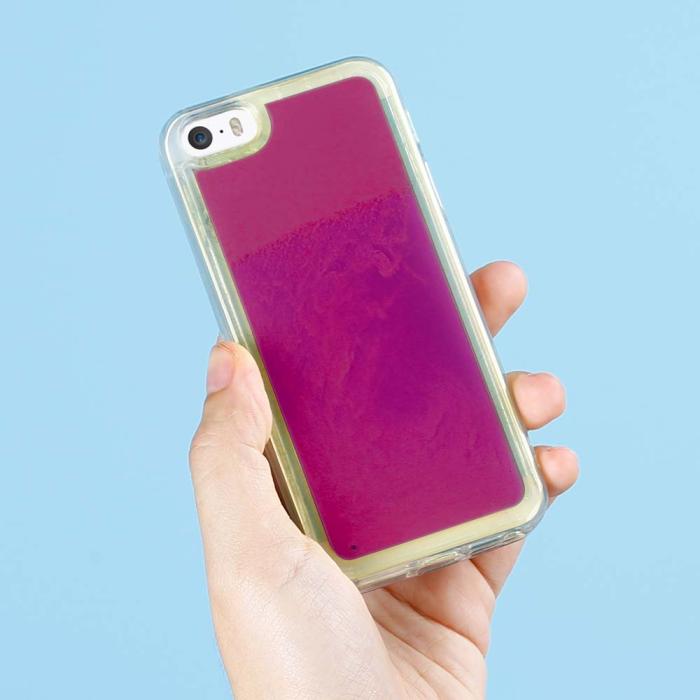 OEM - Liquid Neon Sand skal till iPhone 5/5s/SE - Violet