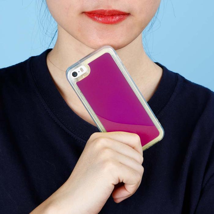 OEM - Liquid Neon Sand skal till iPhone 5/5s/SE - Violet