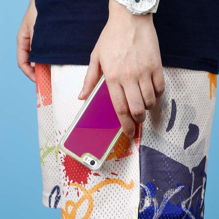 OEM - Liquid Neon Sand skal till iPhone 5/5s/SE - Violet