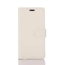 OEM - Litchi Pl&aring;nboksfodral till Huawei P10 - Vit