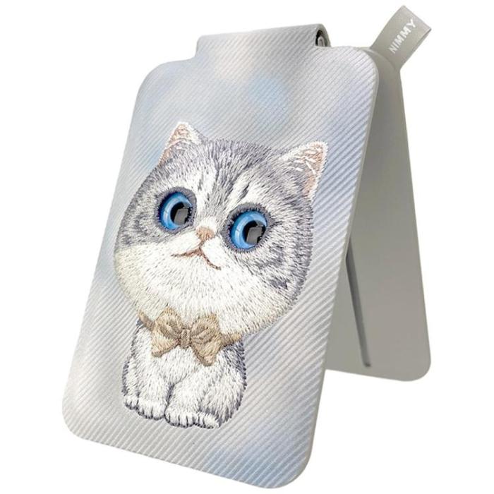 NIMMY - Nimmy MagSafe Korthållare och Mobilställ Big-Eye Cute Pets 2.0 Cat - Grå