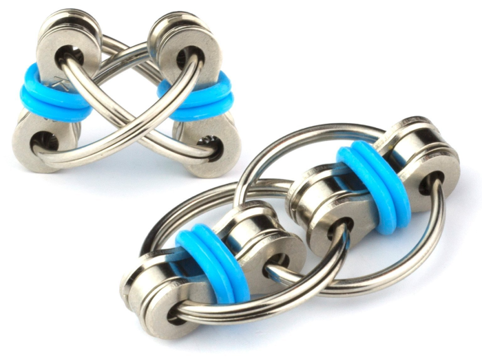 Fidget Toys - Fidget Chain Ring - Flippy Chain Toy - Blå