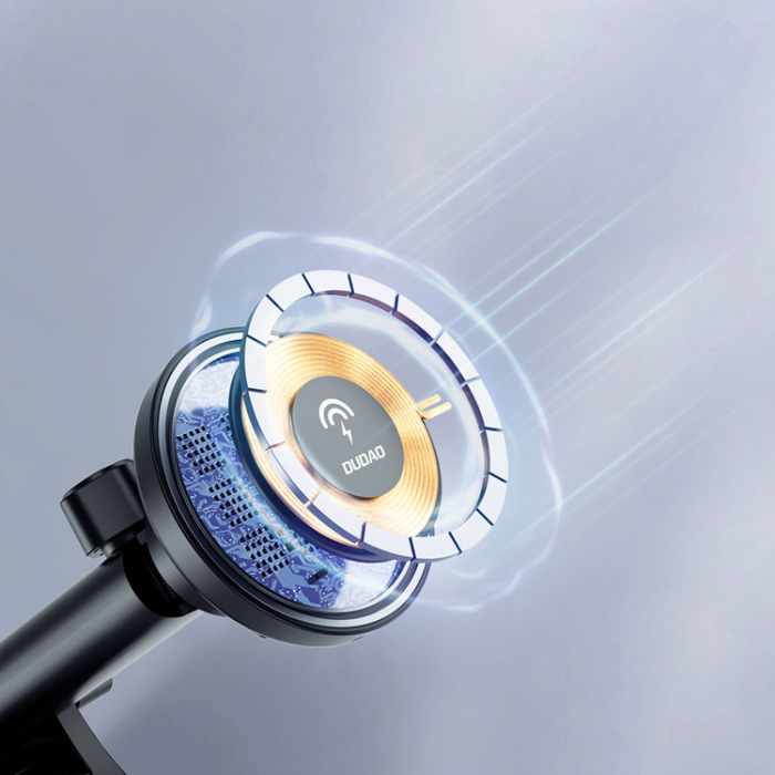 Dudao - Dudao MagSafe Bilhållare med 15W Trådlös laddare F12MAX Plus - Svart