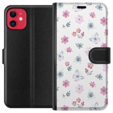 iSecrets - Plånboksfodral till Apple iPhone 11 med Blommor och fjärillar