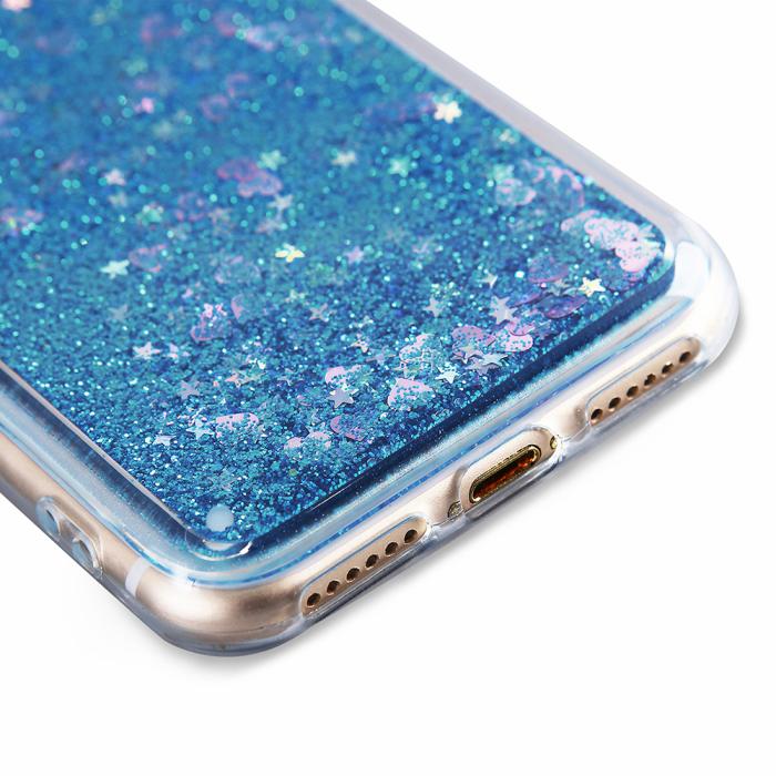 UTGATT4 - Glitter Skal till Apple iPhone 7/8/SE 2020 - Blå