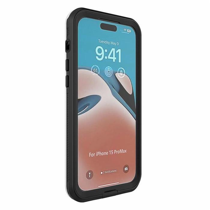 OEM - iPhone 15 Pro Max Mobilskal IP68 Vattentätt - Svart