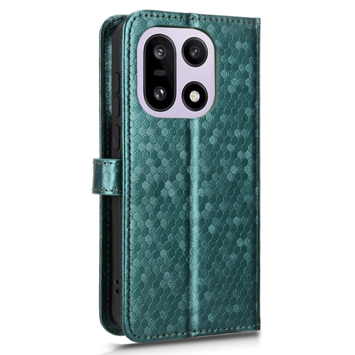 A-One Brand - OnePlus 15 5G Konstläder Plånboksfodral Dot Pattern Imprint - Grön