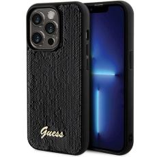 Guess - Guess Mobilskal till iPhone 13 Pro Max MagSafe Sequin Script Metal - Svart