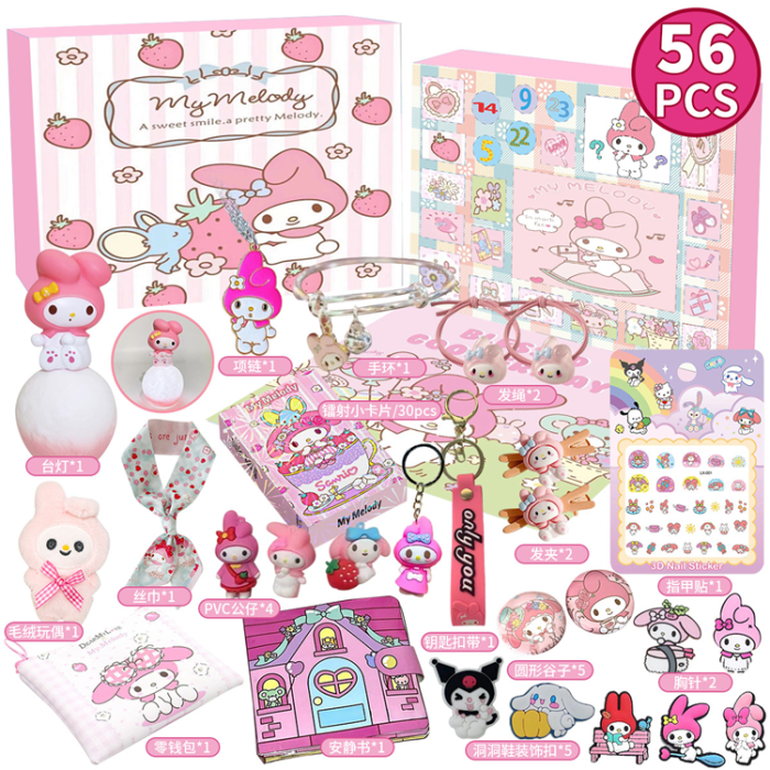 Adventskalender - My Melody Adventskalender 2025 – 56 Söta överraskningar för Barn