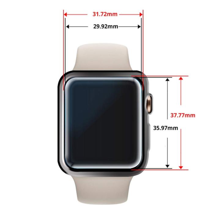 UTGATT5 - Whitestone Härdat Glas Dome Apple Watch 4/5 (44Mm) Clear