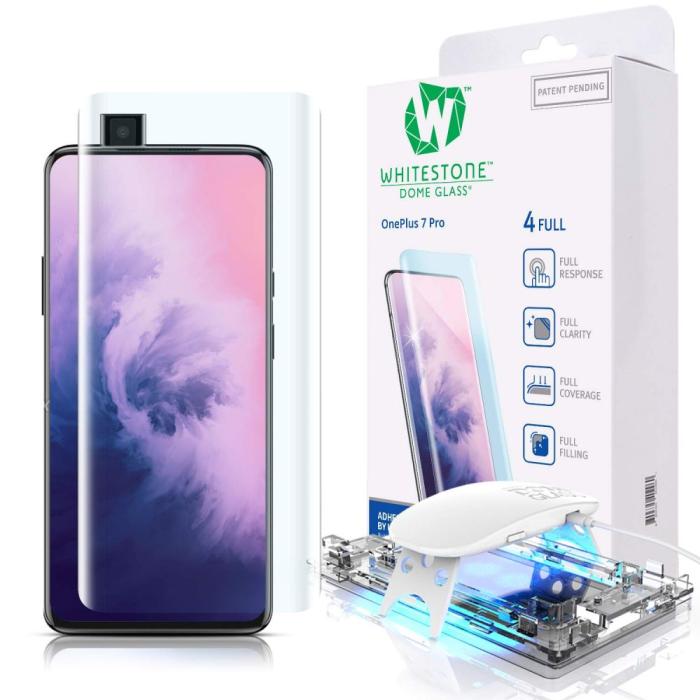 UTGATT5 - Whitestone Härdat Glas Dome Oneplus 7 Pro / 7T Pro Clear