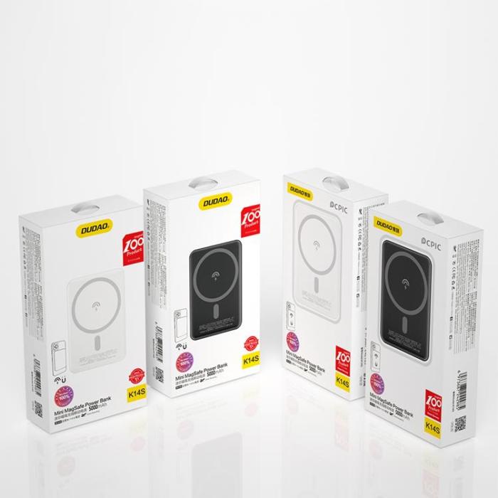 Dudao - Dudao Magsafe Trådlös Powerbank 5W 5000mAh - Vit