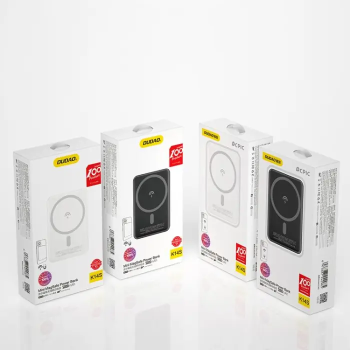 Dudao - Dudao Magsafe Trådlös Powerbank 5W 5000mAh - Vit