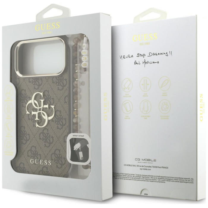 Guess - Guess Mobilskal till iPhone 18 Pro Max/17 Pro Max med Rem Metal Trims Logo