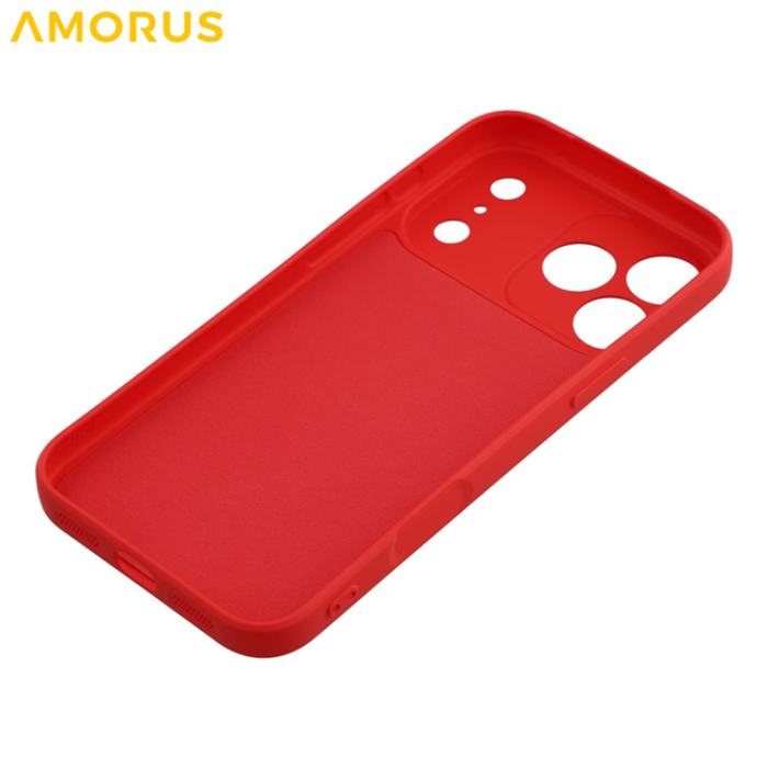 Amorus - AMORUS iPhone 17 Pro Max Mobilskal Precise Cutouts - Röd