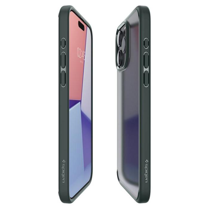 Spigen - Spigen iPhone 15 Pro Max Mobilskal Ultra Hybrid - Mörkgrön
