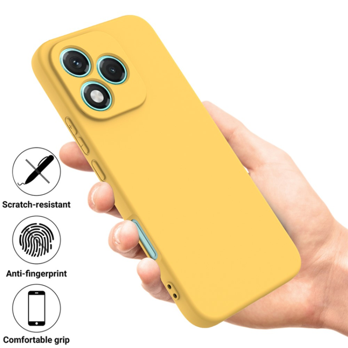 A-One Brand - Honor 400 Lite 5G Mobilskal Flytande Silikon - Gul
