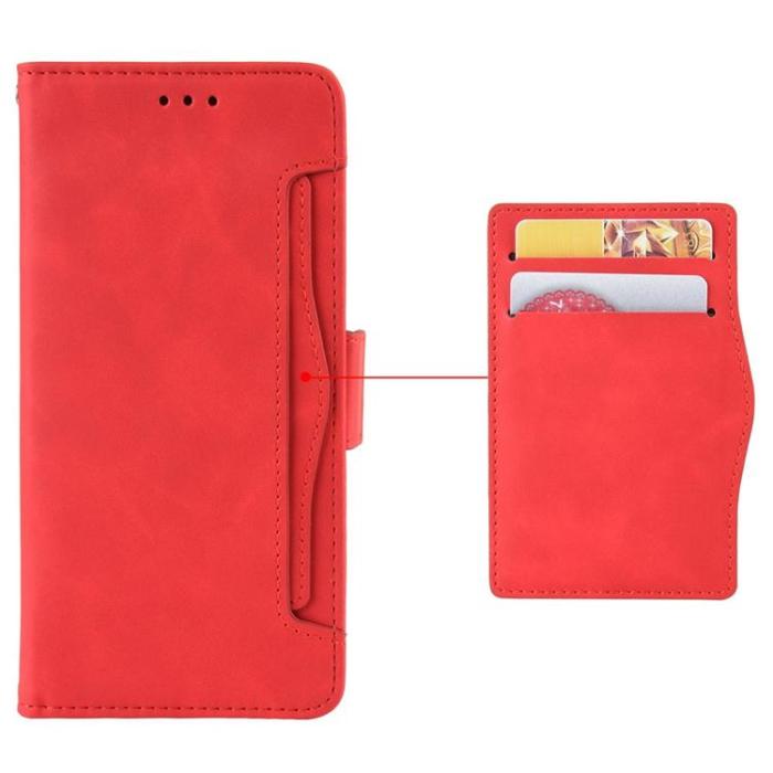 OEM - Asus Zenfone 9 Plånboksfodral PU Läder - Röd