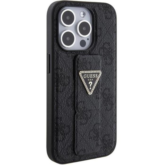 Guess - Guess iPhone 15 Pro Max Mobilskal Grip Stand Triangle Strass