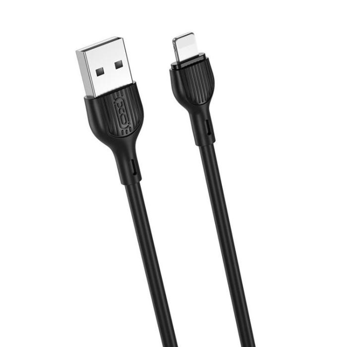 XO - XO USB-A Till Lightning Kabel 2m 2.1A NB200 - Svart