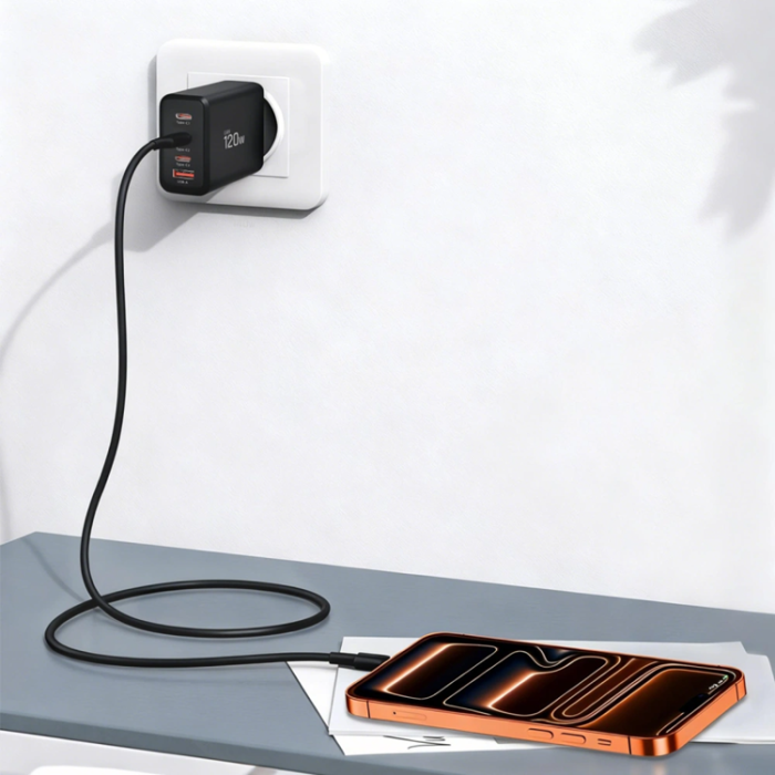 Tech-Protect - Tech-Protect 4-Port Snabbladdare 120W QC3.0 NC120W-GAN